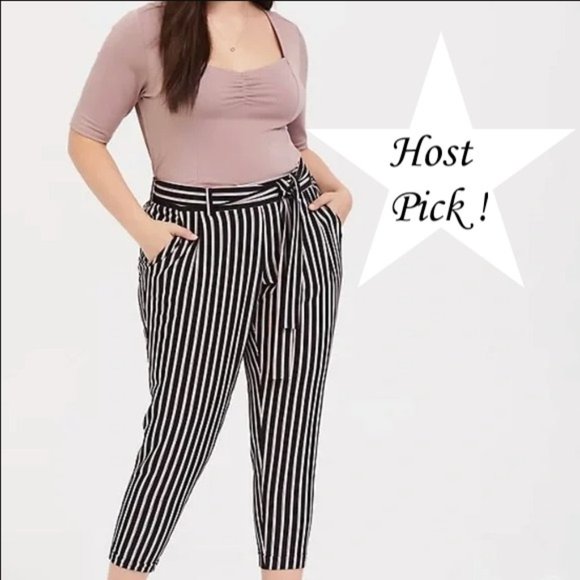 torrid Pants - (NWT) Torrid Striped Tie Front Pants 3X